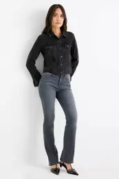 Bootcut jeans - mid-rise waist - shaping jeans - LYCRA®