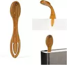Flexilight Leselicht (Holzoptik) - 2 in 1 Leselampe & Lesezeichen - LED Leselicht - Geschenk für Leser, Buchliebhaber - Deutsche Ausgabe