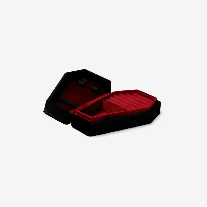 Schwarze Sarg-Schmuckbox