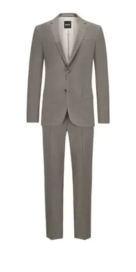 Anzug mit feinem Muster und Stretch, Slim Fit