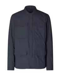 Leichtes Fieldjacket aus recyceltem Material mit Logo-Aufnäher