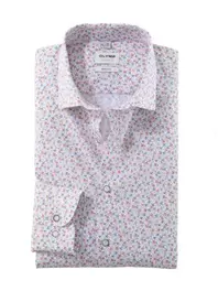 Level Five, Body Fit, bügelleichtes Hemd mit floralem Print