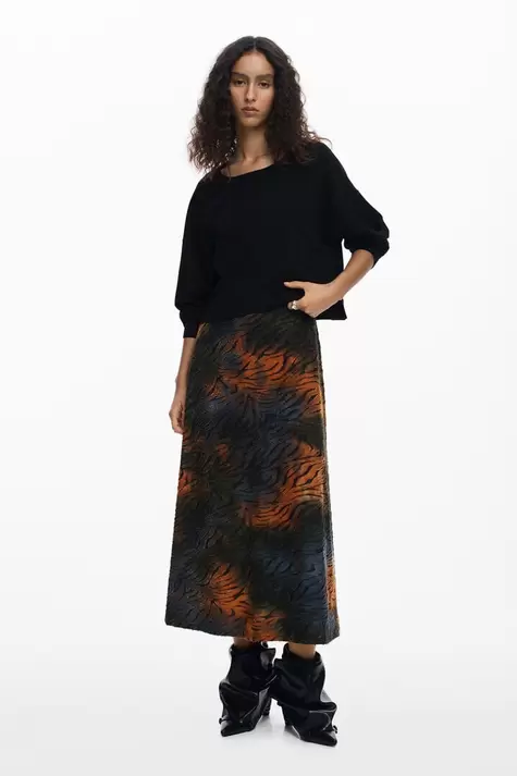 Abnehmbares Kleid mit Animal-Print
