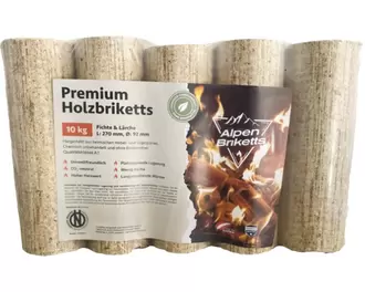 Premium-Holzbriketts Alpen Briketts 10 kg