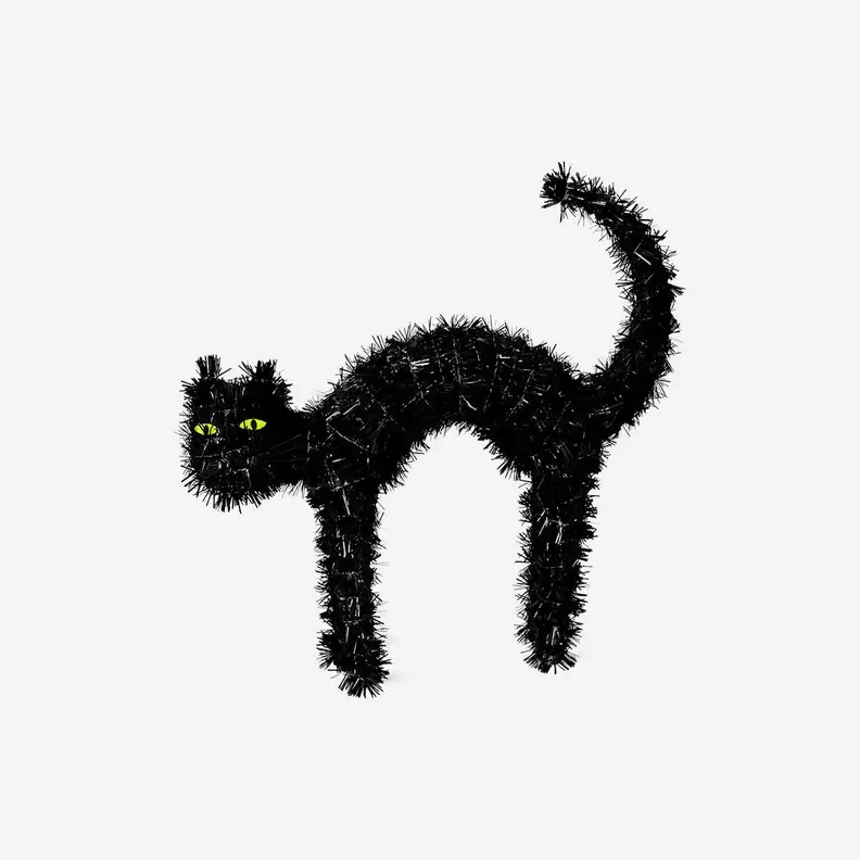 Deko-Stehkatze schwarz - 34 cm