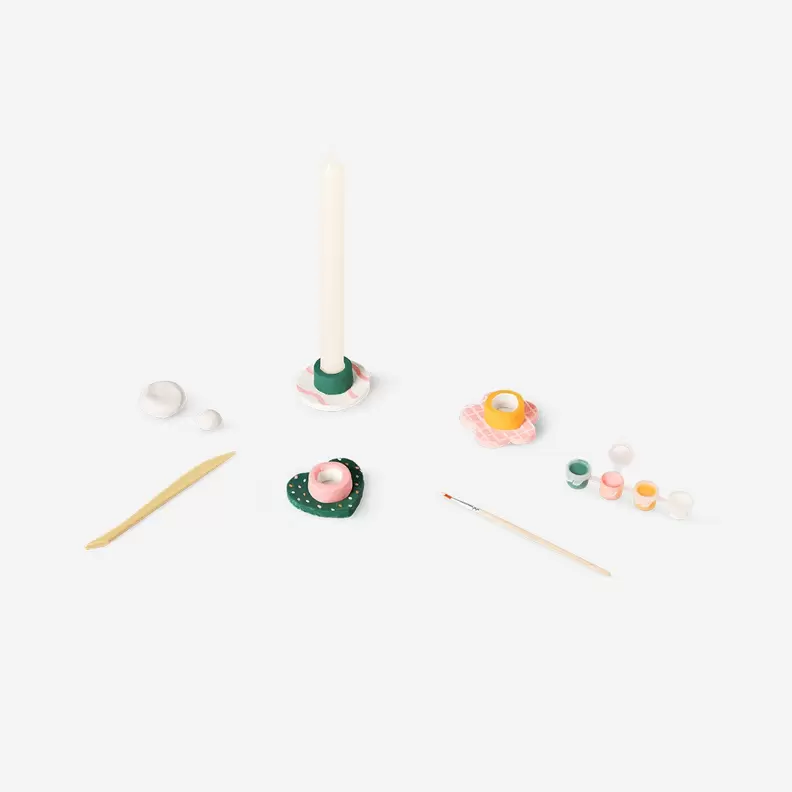 DIY-Kerzenhalter aus Ton