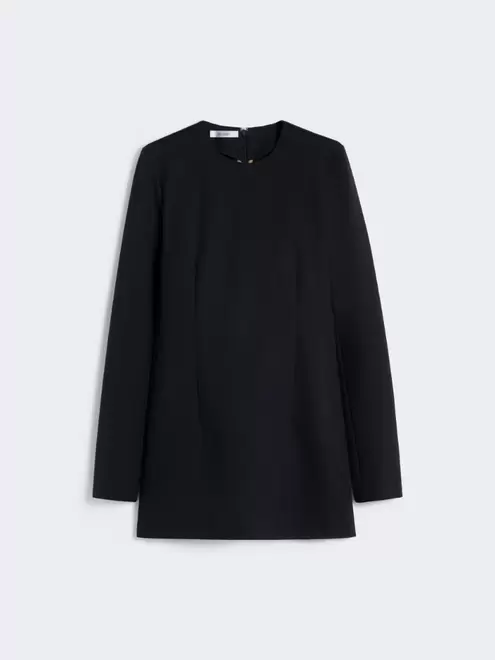 Kleid aus Gabardine und Jersey
