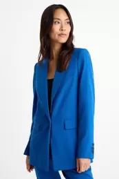 Long blazer - regular fit - textured