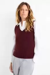 Slipover with cashmere content - wool blend