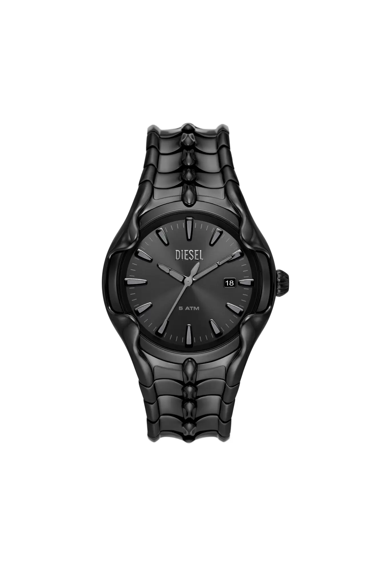 Vert Armbanduhr aus schwarzem Edelstahl