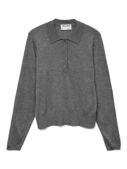 AWSIKITA Gestricktes Poloshirt