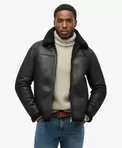 Faux Shearling Aviator Jacket