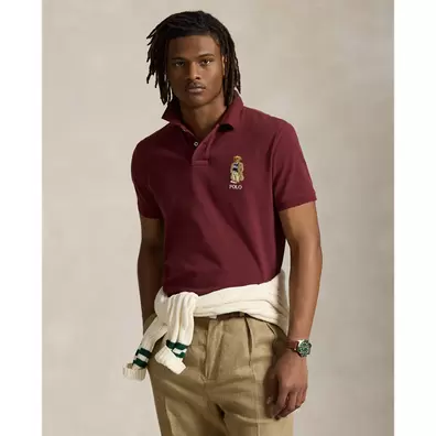 Custom-Slim-Fit Poloshirt mit Polo Bear
