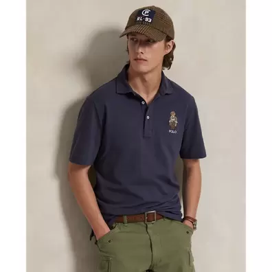 Custom-Slim-Fit Poloshirt mit Polo Bear