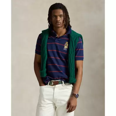 Custom-Slim-Fit Poloshirt mit Polo Bear