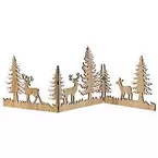 Bäume und Hirsche aus Holz, 90,5 x 29,5 cm