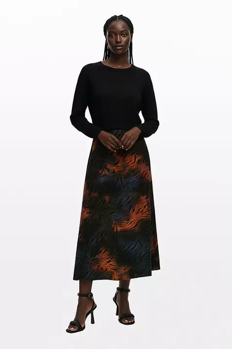 2-in-1-Kleid mit Animal-Print