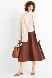 Skirt - faux suede