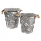 Zink-Übertöpfe, 26 cm und 29 cm, 2 Stück