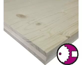 Fichte 3-Schichtplatte B/C 27x1250x2500 mm (Zuschnitt)