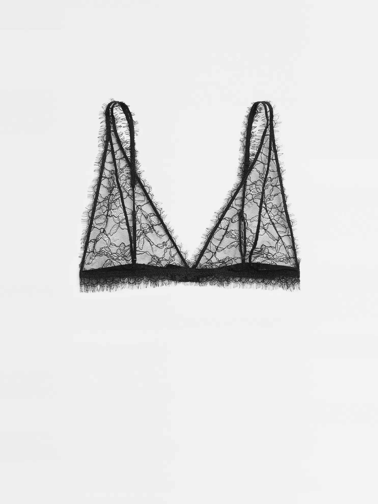 Spitzen-Bralette mit ausgefranstem Saum