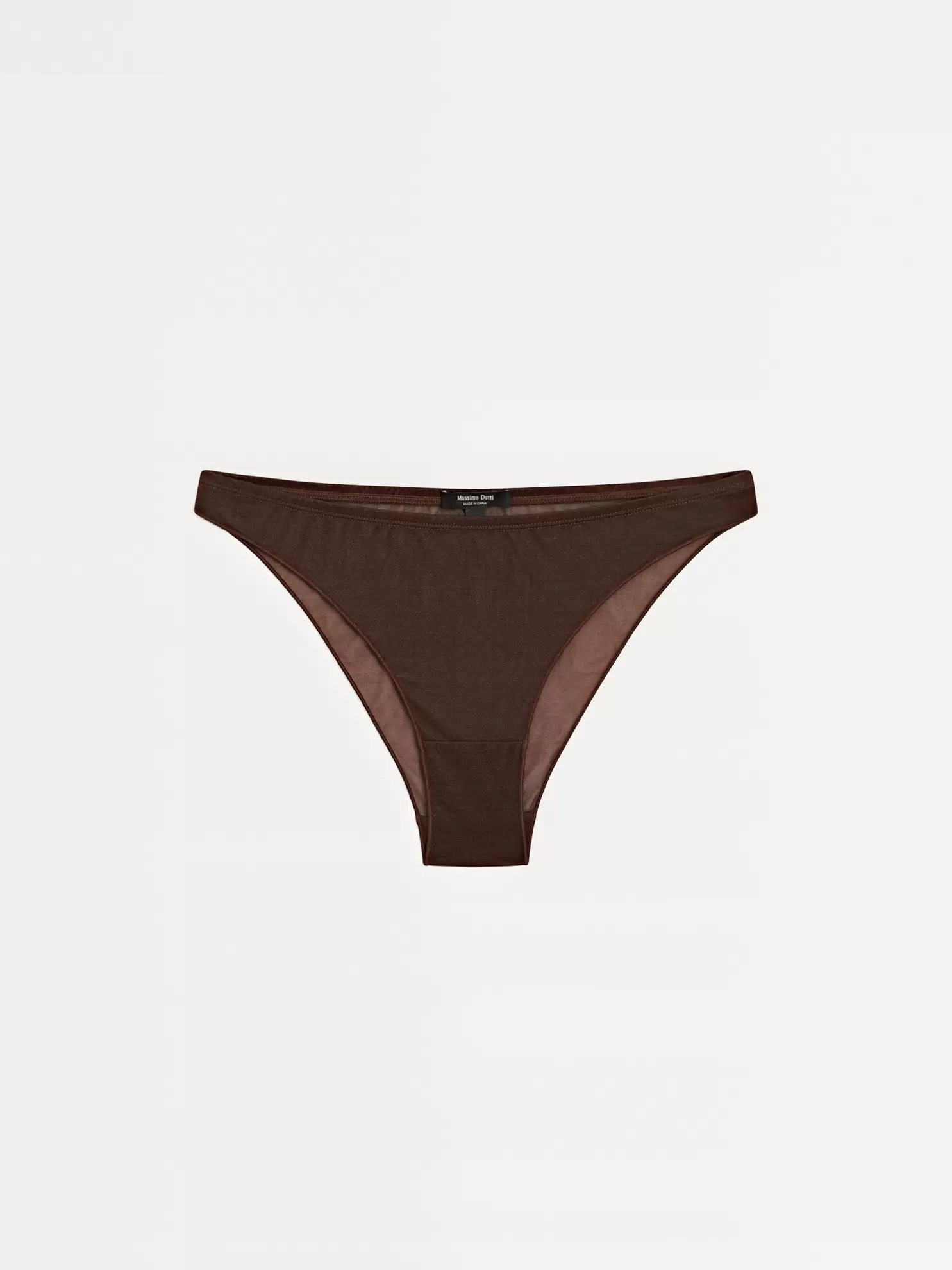 Halbtransparentes Höschen mit Metallic-Detail