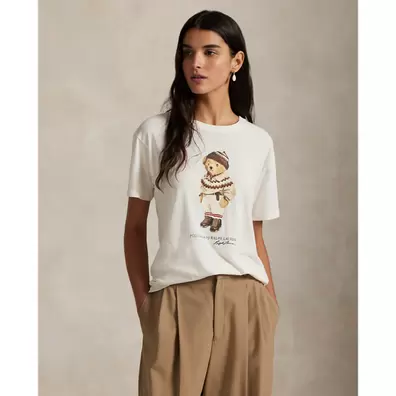 Baumwolljersey-T-Shirt mit Polo Bear