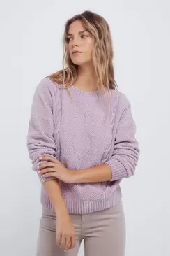 Chenille cable knit jumper