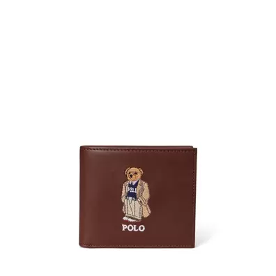 Lederbrieftasche mit Polo Bear