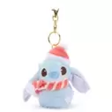 Disney Store Japan - Stitch - Schneemann - Schlüsselanhänger mit kleinem Kuscheltier - 13 cm
