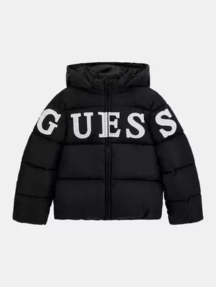 Kurze Steppjacke Logo