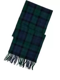 Softer Schal mit Glencheck-Muster und Fransen