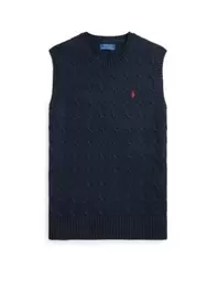 Pullunder aus Baumwolle in Zopfstrickmuster