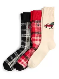3er-Pack Strick-Socken aus einem Wollgemisch
