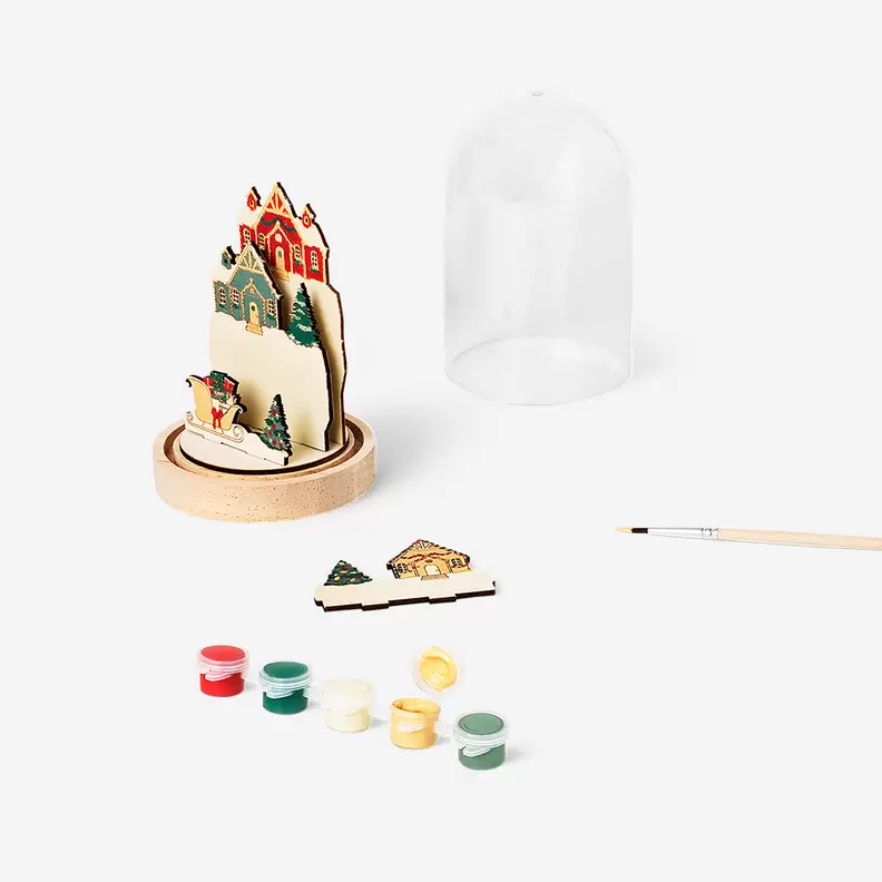 DIY Schneekugel Weihnachtsszene