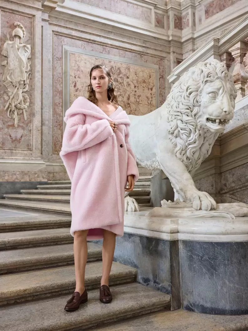 Teddy Bear Icon Coat aus Alpakawolle