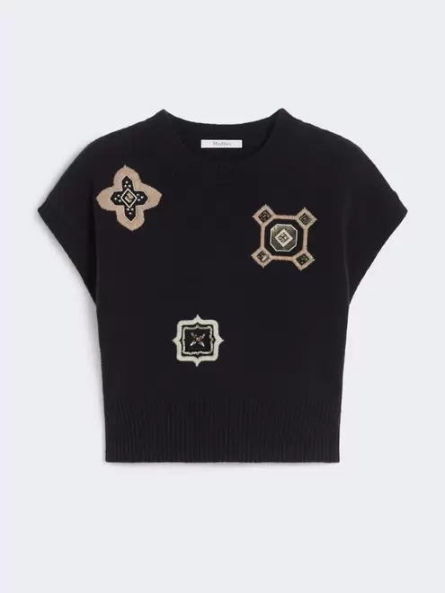 Kurzer Pullover aus Wolle und Kaschmir