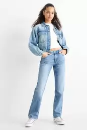 Straight jeans - low-rise waist