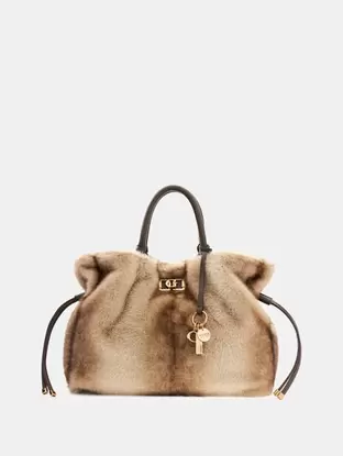 Mavis Faux-Fur-Handtasche