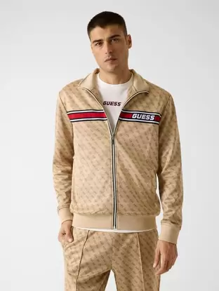 Trainingsanzug aus Baumwollmischung mit durchgehendem Reißverschluss