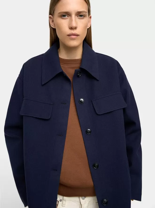 Overshirt with lapels