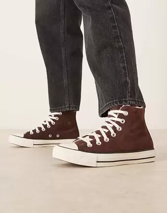 Converse – Chuck Taylor All Star Hi – Knöchelhohe Sneaker in Braun