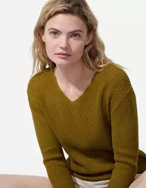 Strickpullover - einfarbig - grün