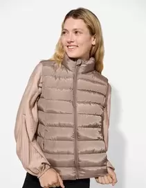 Steppweste - einfarbig - hellbraun