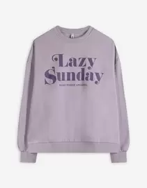 Sweatshirt - Schriftzug - lila