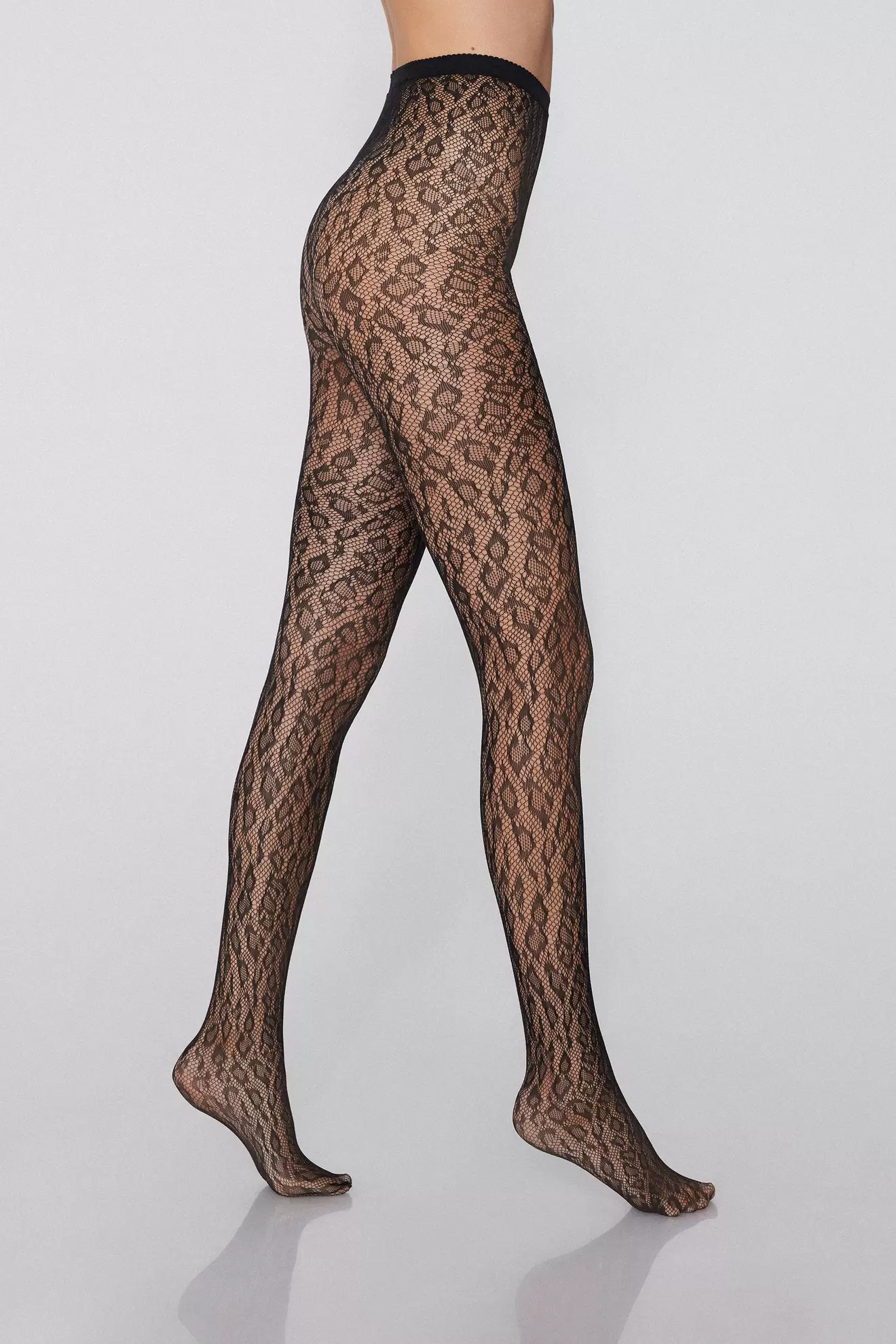Netzstrumpfhose mit Muster