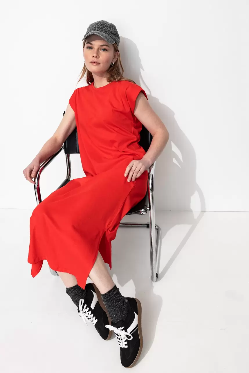 Langes T-Shirt-Kleid