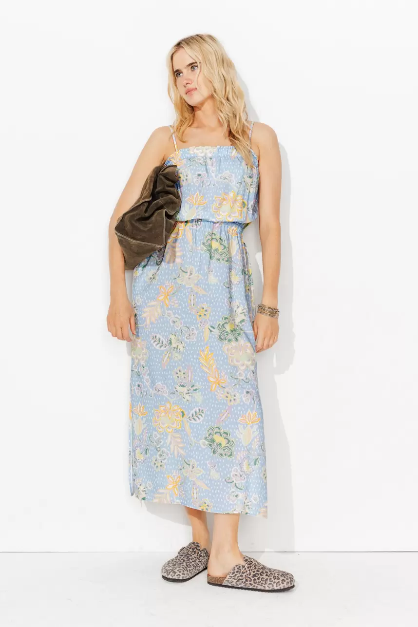 Gemustertes Midikleid