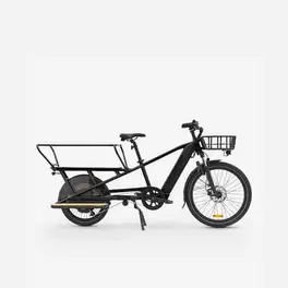 E-Lastenfahrrad Cargobike R500E Longtail schwarz