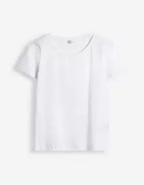 T-Shirt - einfarbig - weiß